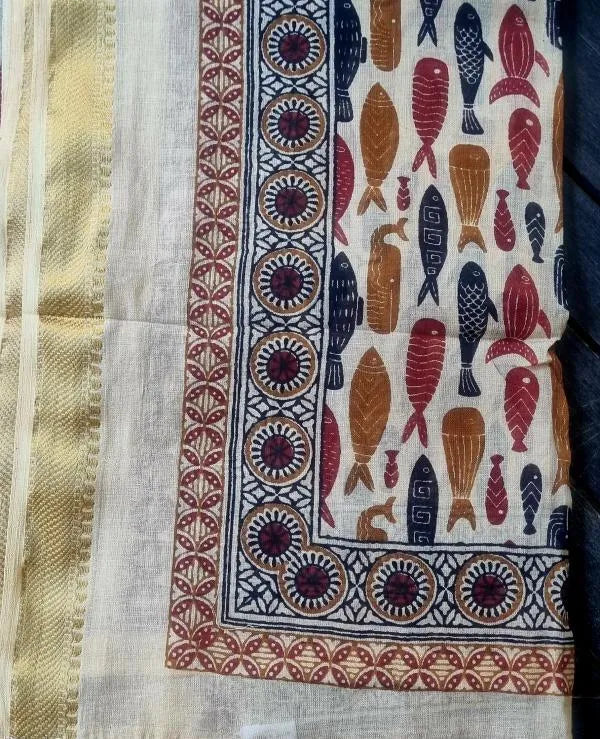 Cotton Block Print Scarves