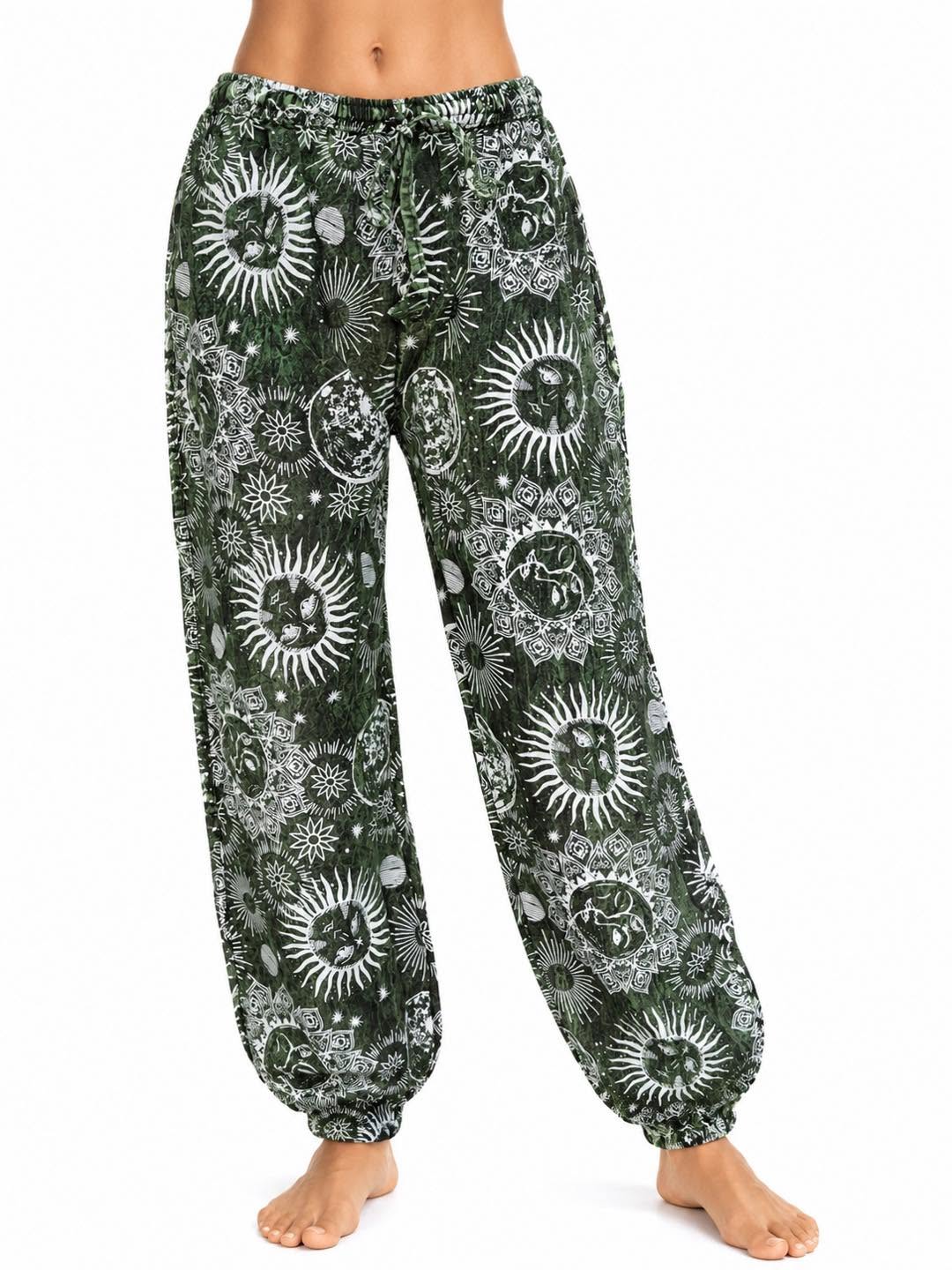 Sun Printed Harem Pants