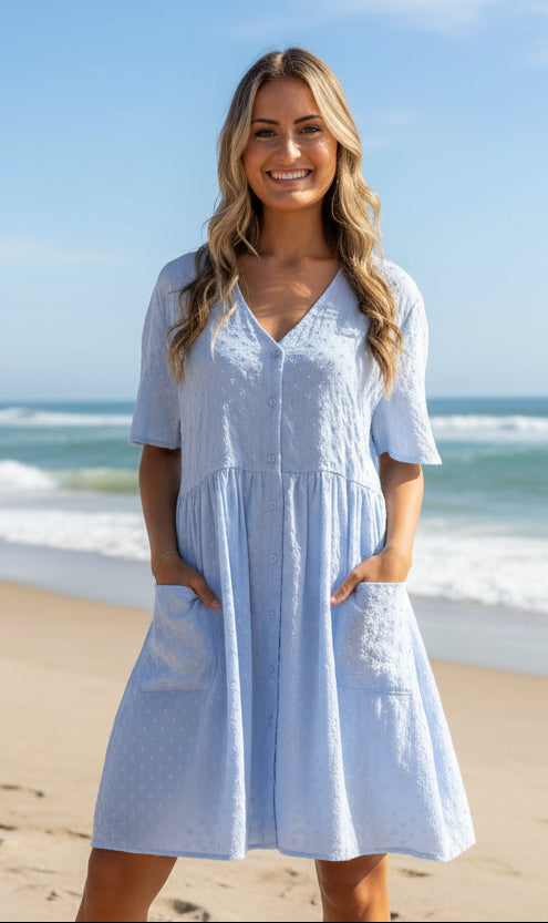 #Cotton Lace Flower Dress