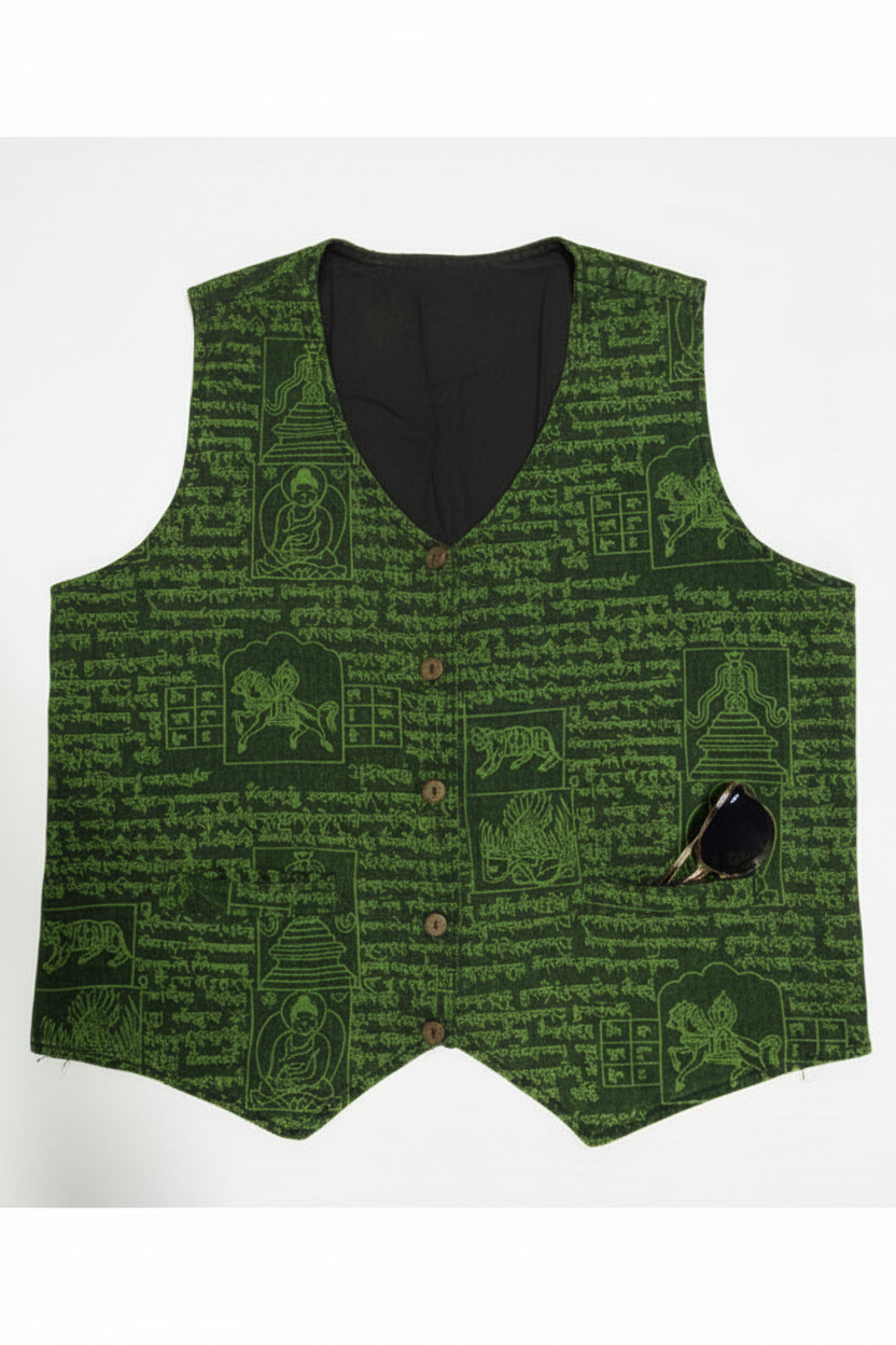 Cotton Button Up Vest