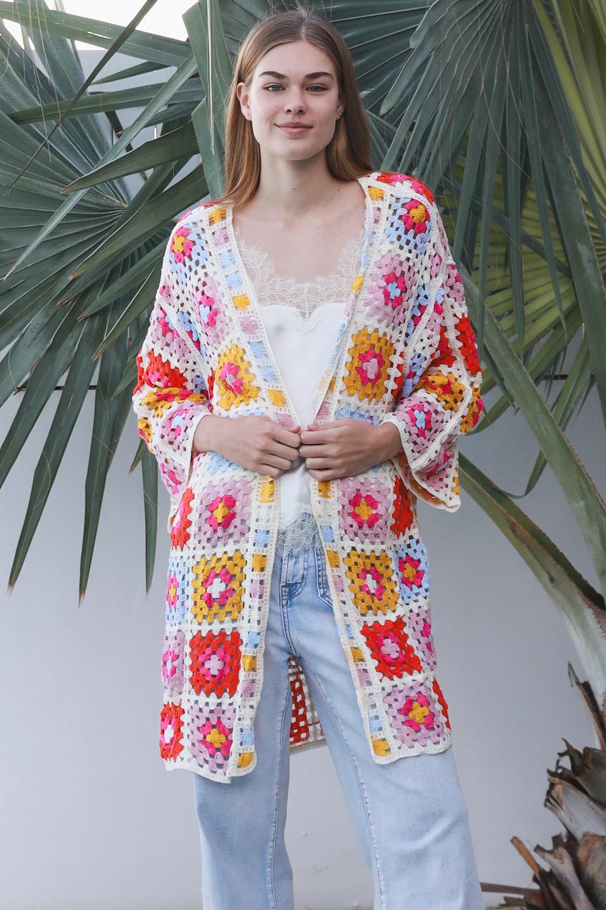 Raine Crochet Midi Cardigan
