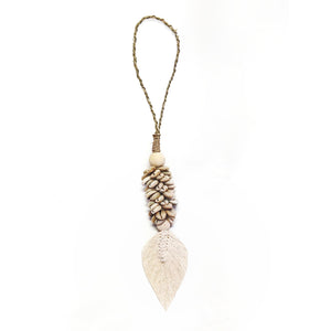 Shell Hanger  Macrame Tassle