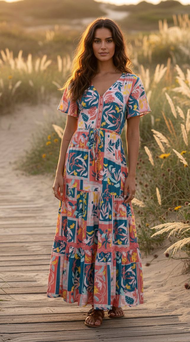 🌟SALE - Breezy Palm Maxi Dress