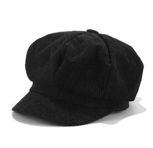 #Cotton Corduroy Newsboy Cap