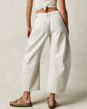 MID RISE BARREL DENIM JEANS