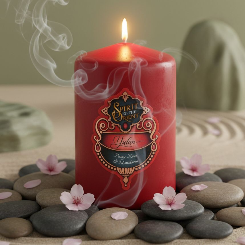 SPIRIT OF THE ORIENT PILLAR CANDLE - YULAN