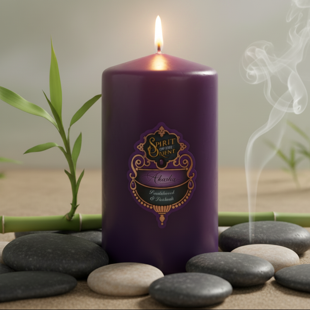 SPIRIT OF THE ORIENT PILLAR CANDLE - AKASHA