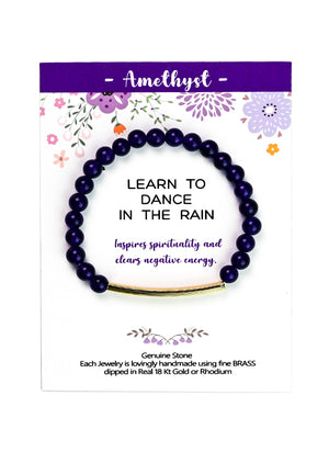 Inspirational Bar Bracelet With Stones