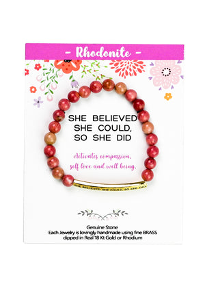 Inspirational Bar Bracelet With Stones