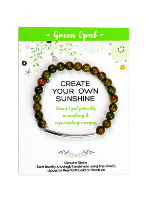Inspirational Bar Bracelet With Stones