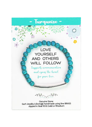 Inspirational Bar Bracelet With Stones