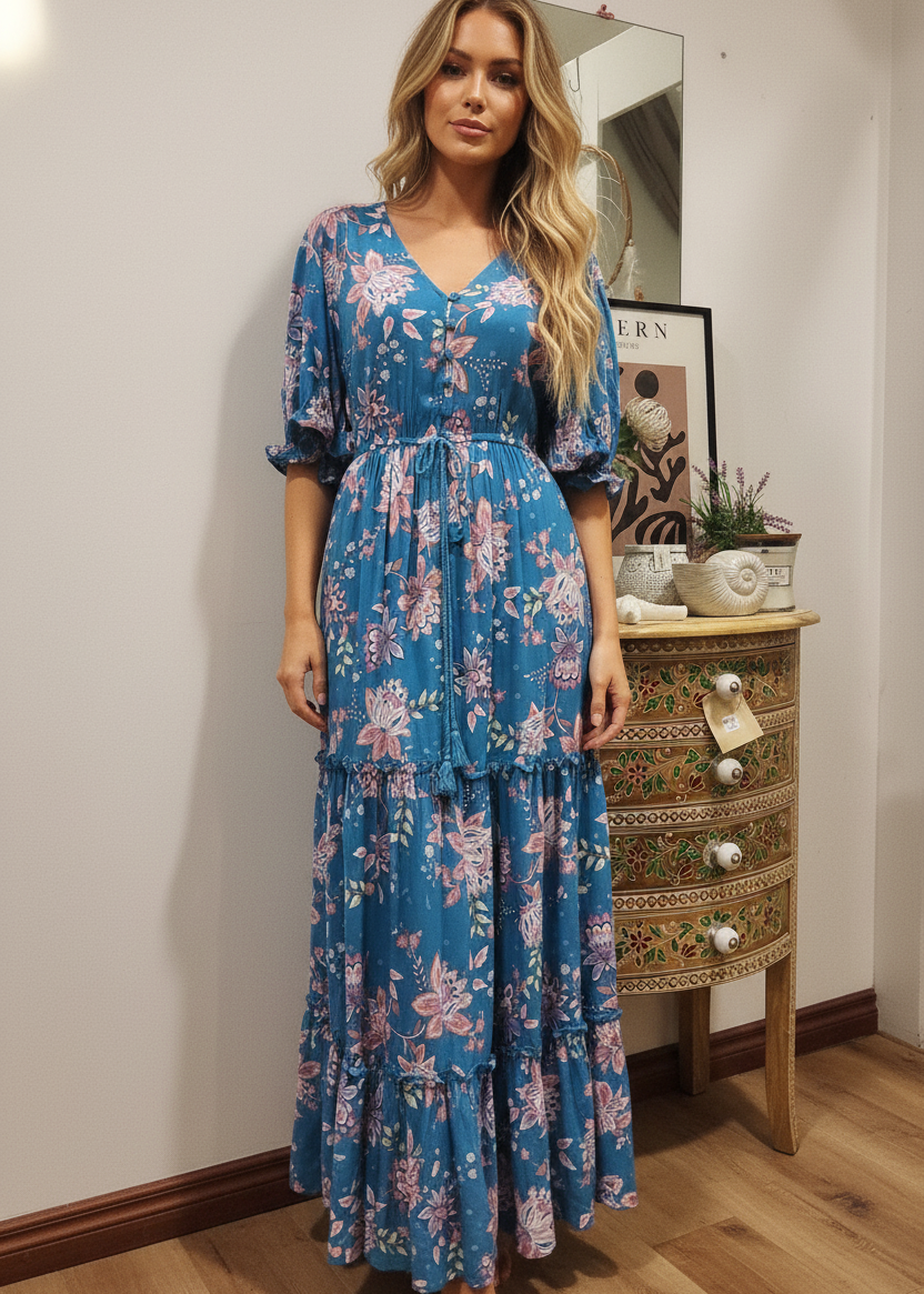 🌟SALE - Leona Flounce Maxi Dress