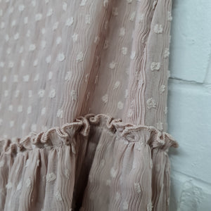 INDI MOCHA FRILLED MINI WITH TIE WAIST