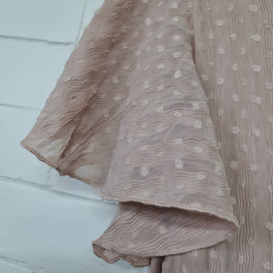 INDI MOCHA FRILLED MINI WITH TIE WAIST