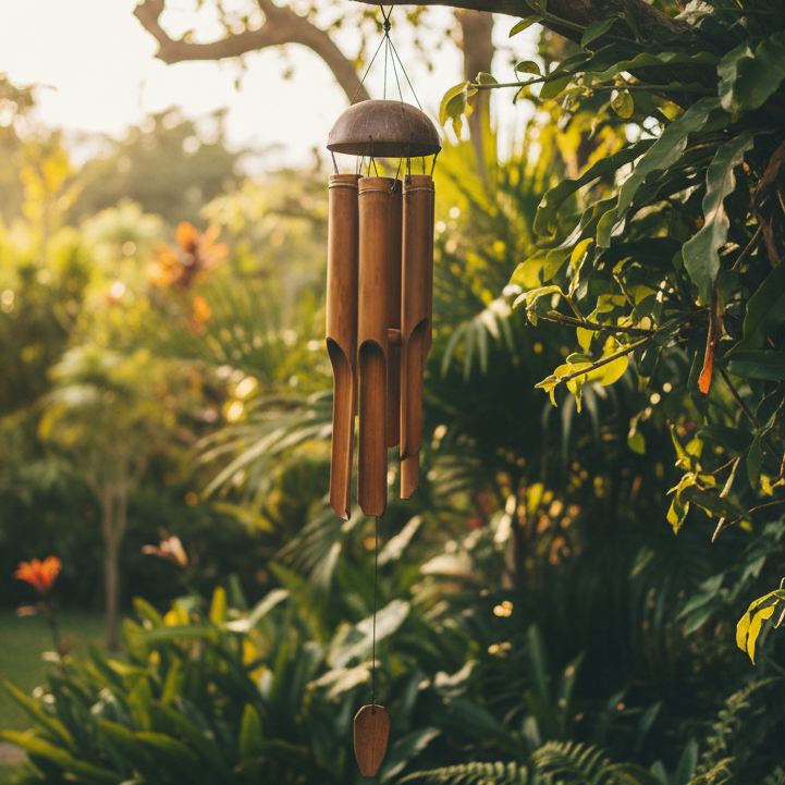 30cm Bamboo Antique/Natural Wind Chime