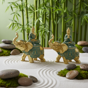 15cm Rulai Buddha On Elephant