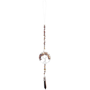 Tree Of Life Hanging Crystal Point