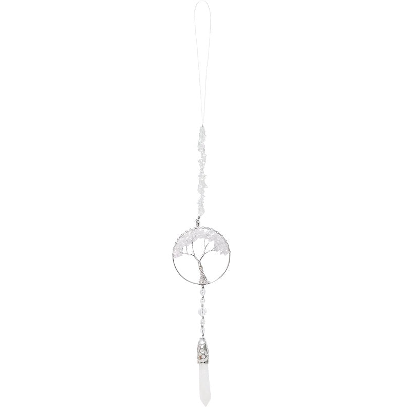 Tree Of Life Hanging Crystal Point
