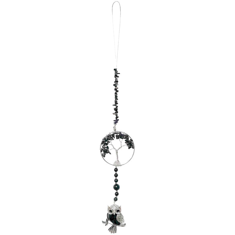 Tree Of Life Hanging Crystal Owl