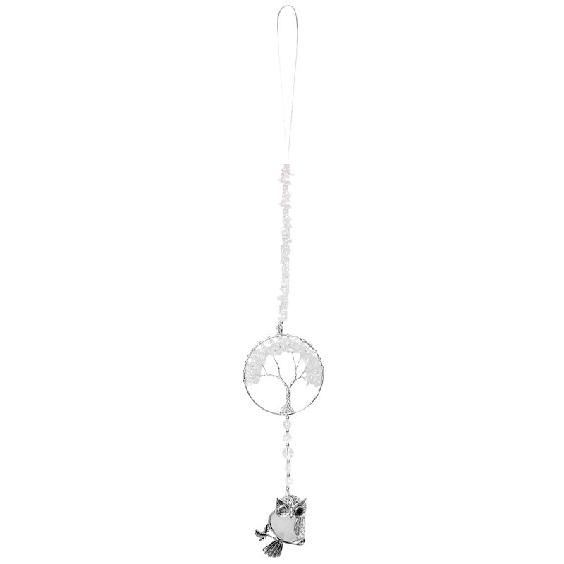 Tree Of Life Hanging Crystal Owl