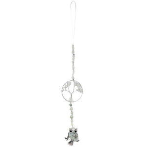 Tree Of Life Hanging Crystal Owl