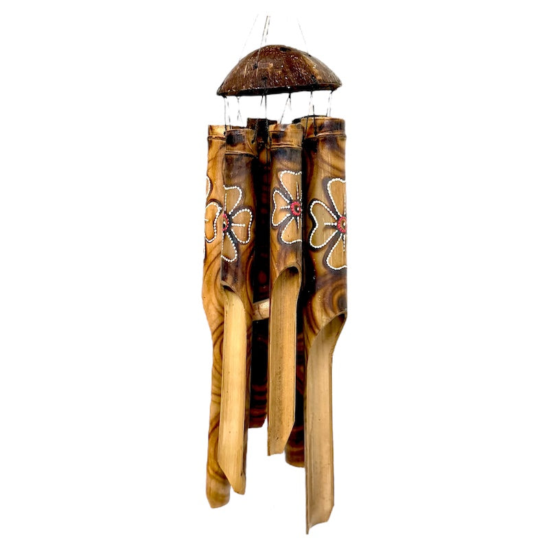 Bamboo Dot Painted Windchime
