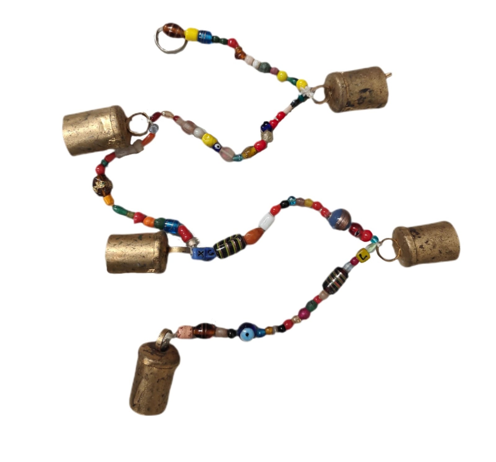 #String Of Glass Beads With Bells