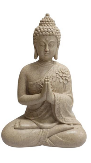 Sitting Buddha with Floral Design