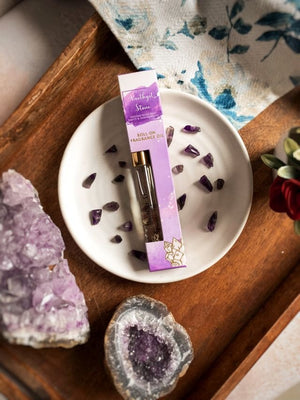 Roll On Fragrant Oil With Crystal Chips