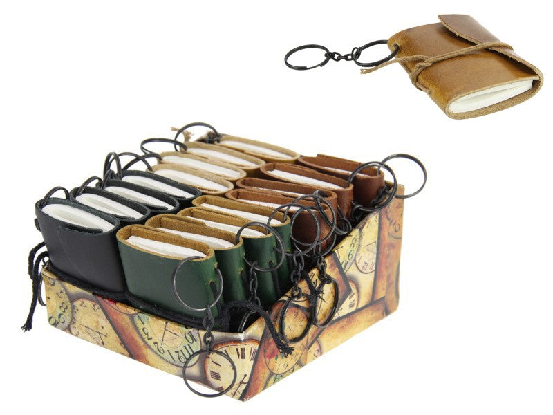 Leather Mini Journal With Keyring