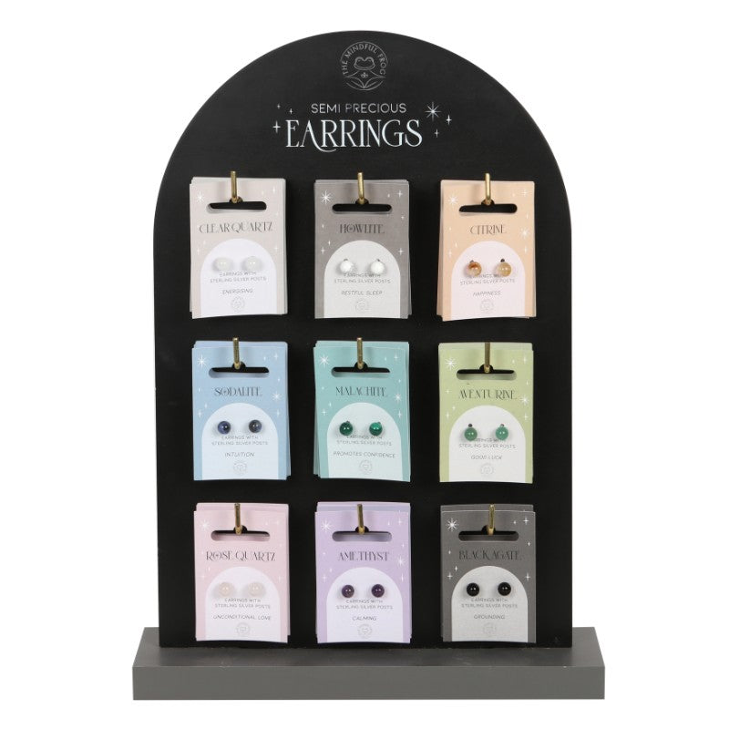 Crystal Stud Earrings With Sterling Silver Posts