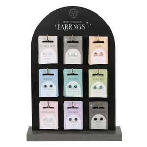 Crystal Stud Earrings With Sterling Silver Posts