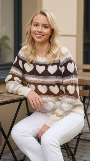 #Korrine Loveheart Knit Jumper