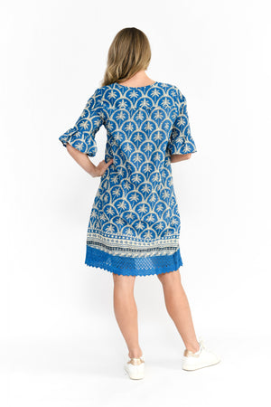 Hannah Tunic Mini Dress - Palm Trees