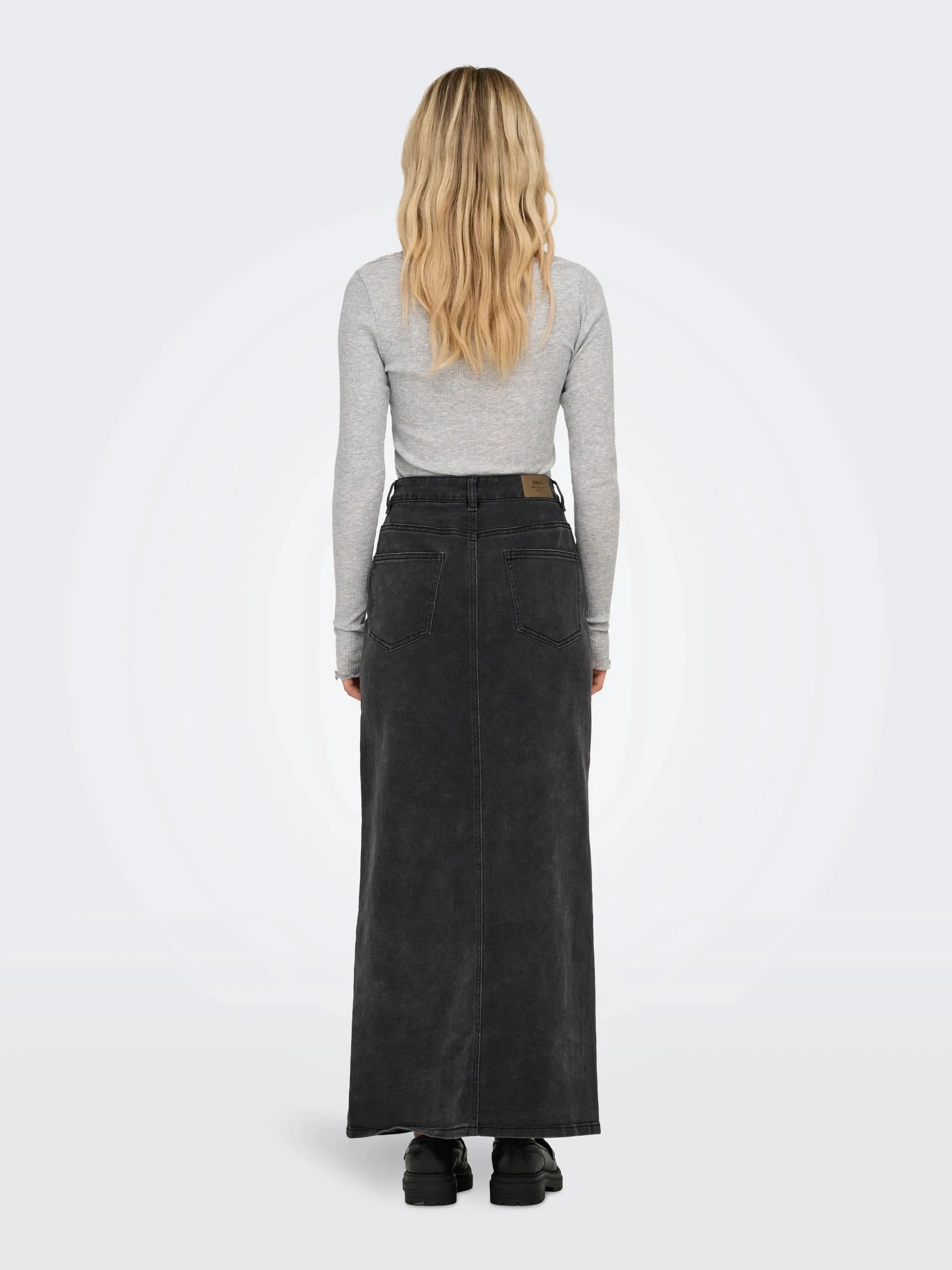 Kita Button Denim Maxi Skirt
