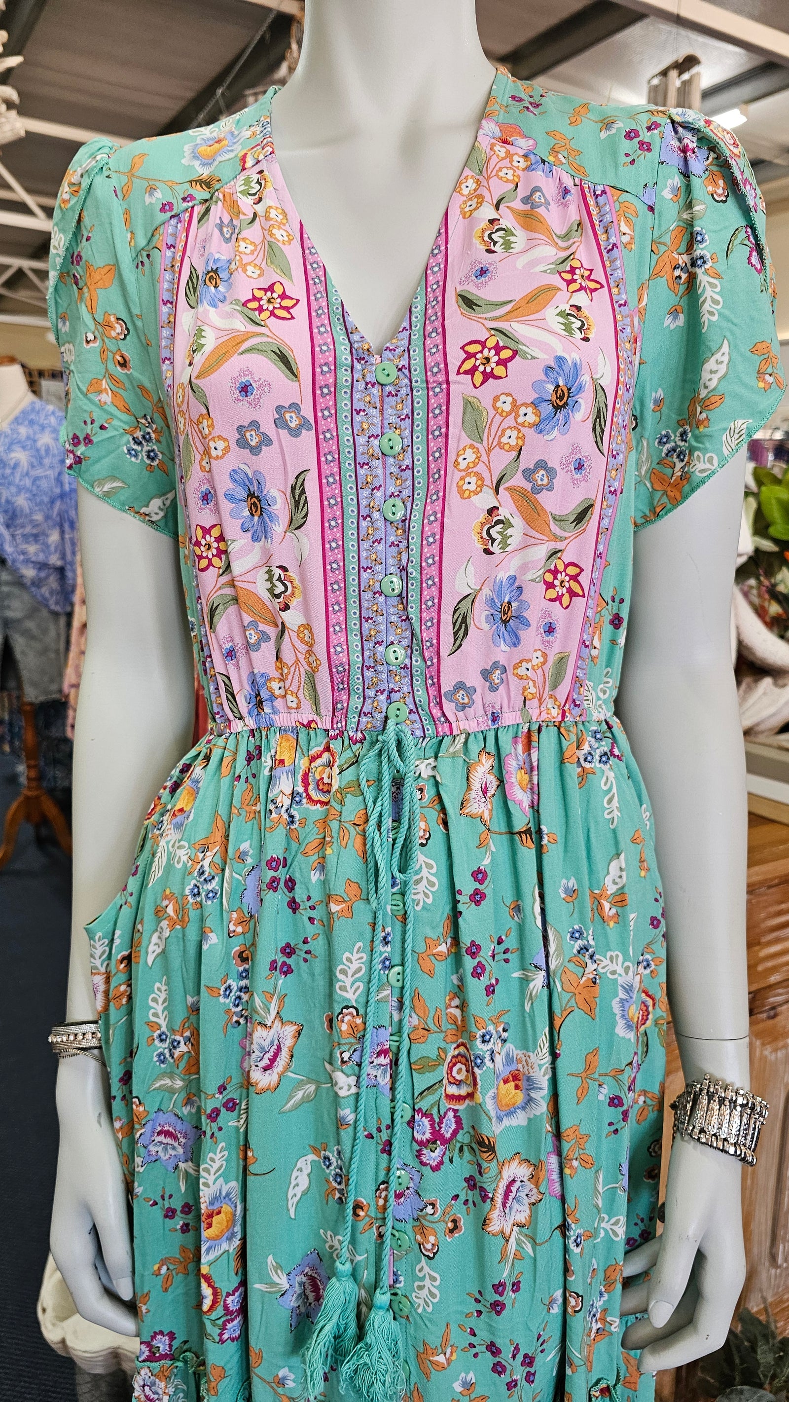 Andrea Cap Sleeve Maxi Dress