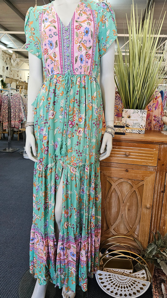 Andrea Cap Sleeve Maxi Dress