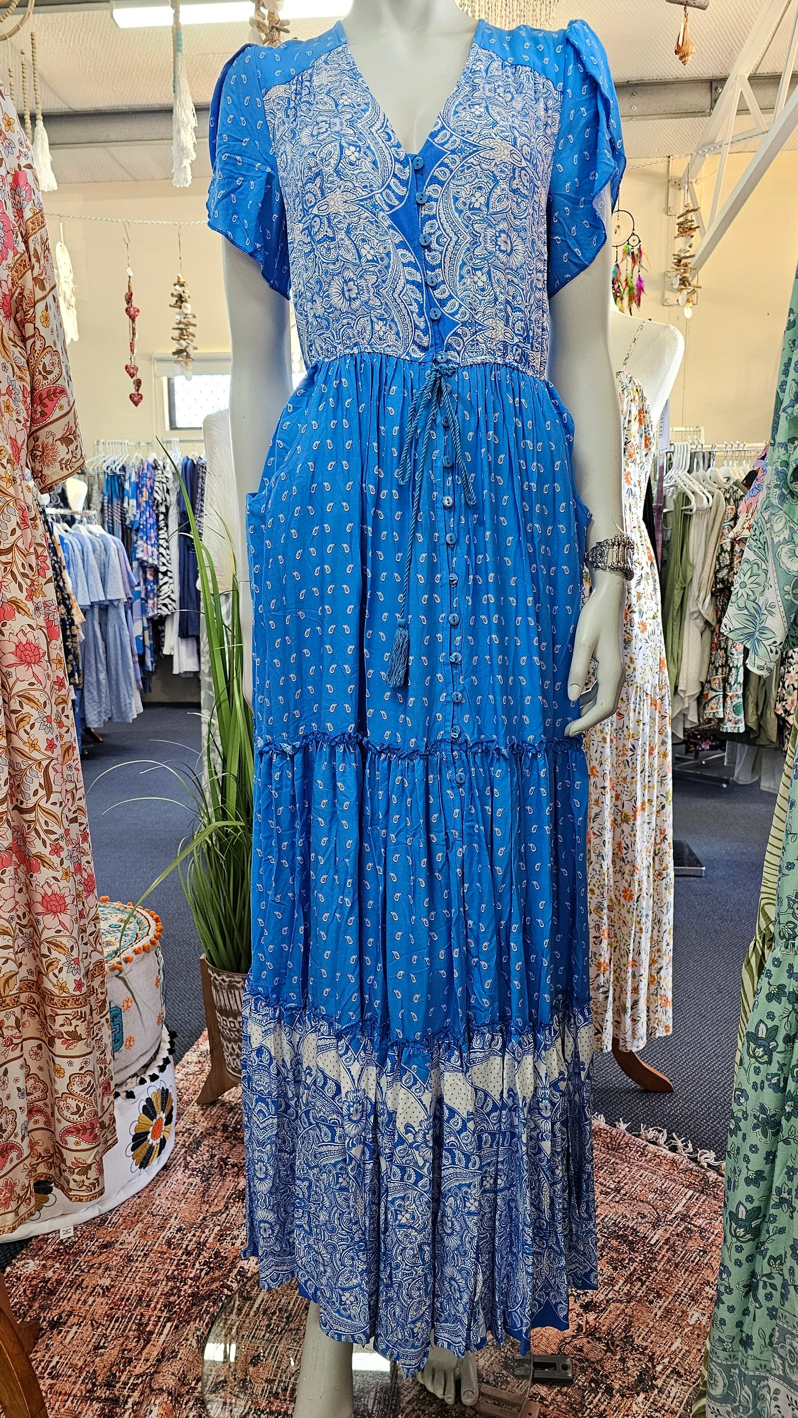 IB GEORGIA CAP SLEEVE MAXI DR