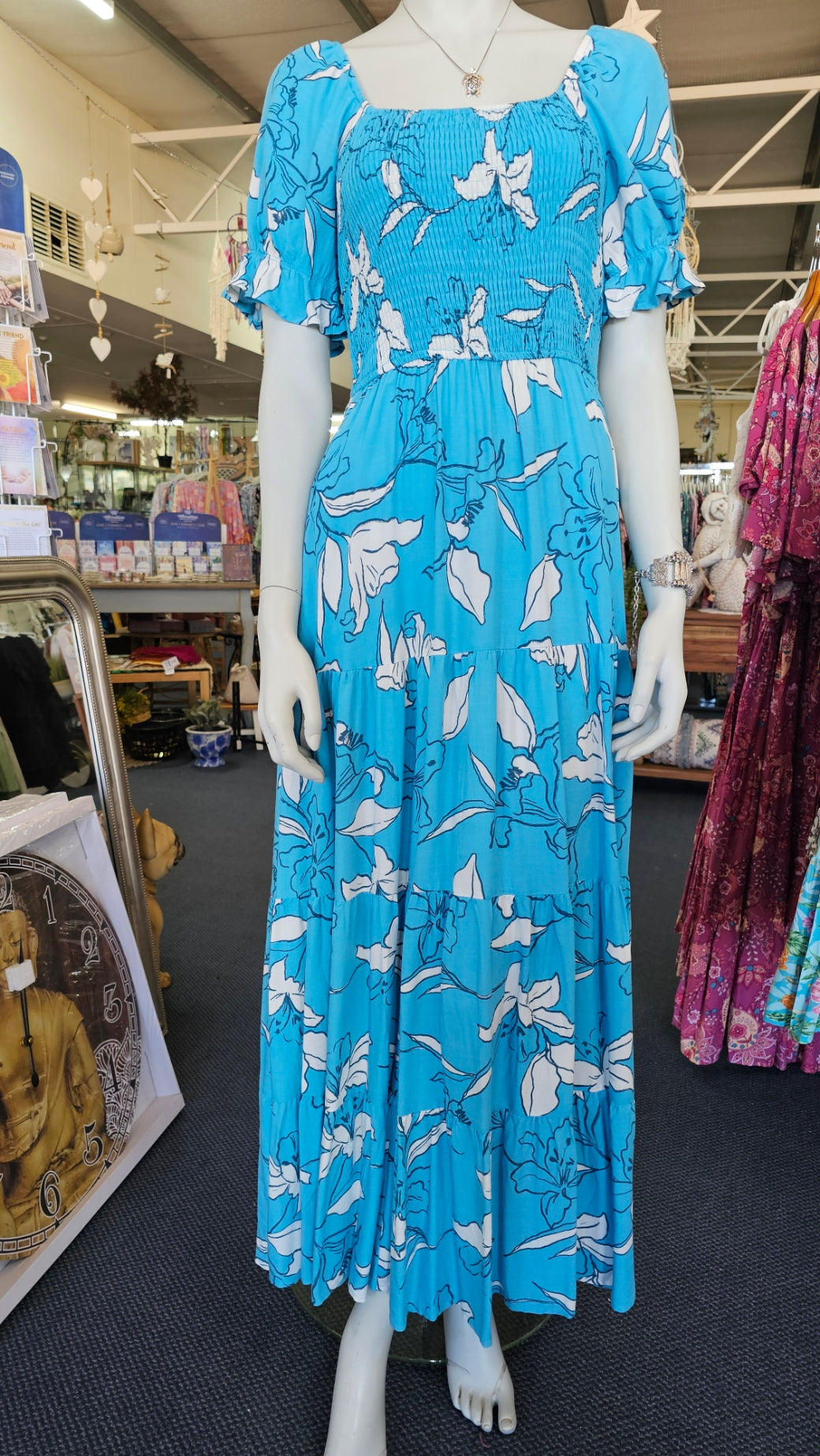Virginia Shirred Maxi Dress