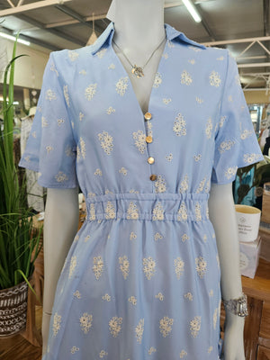 ARIA EMBROIDERED DAISY DRESS