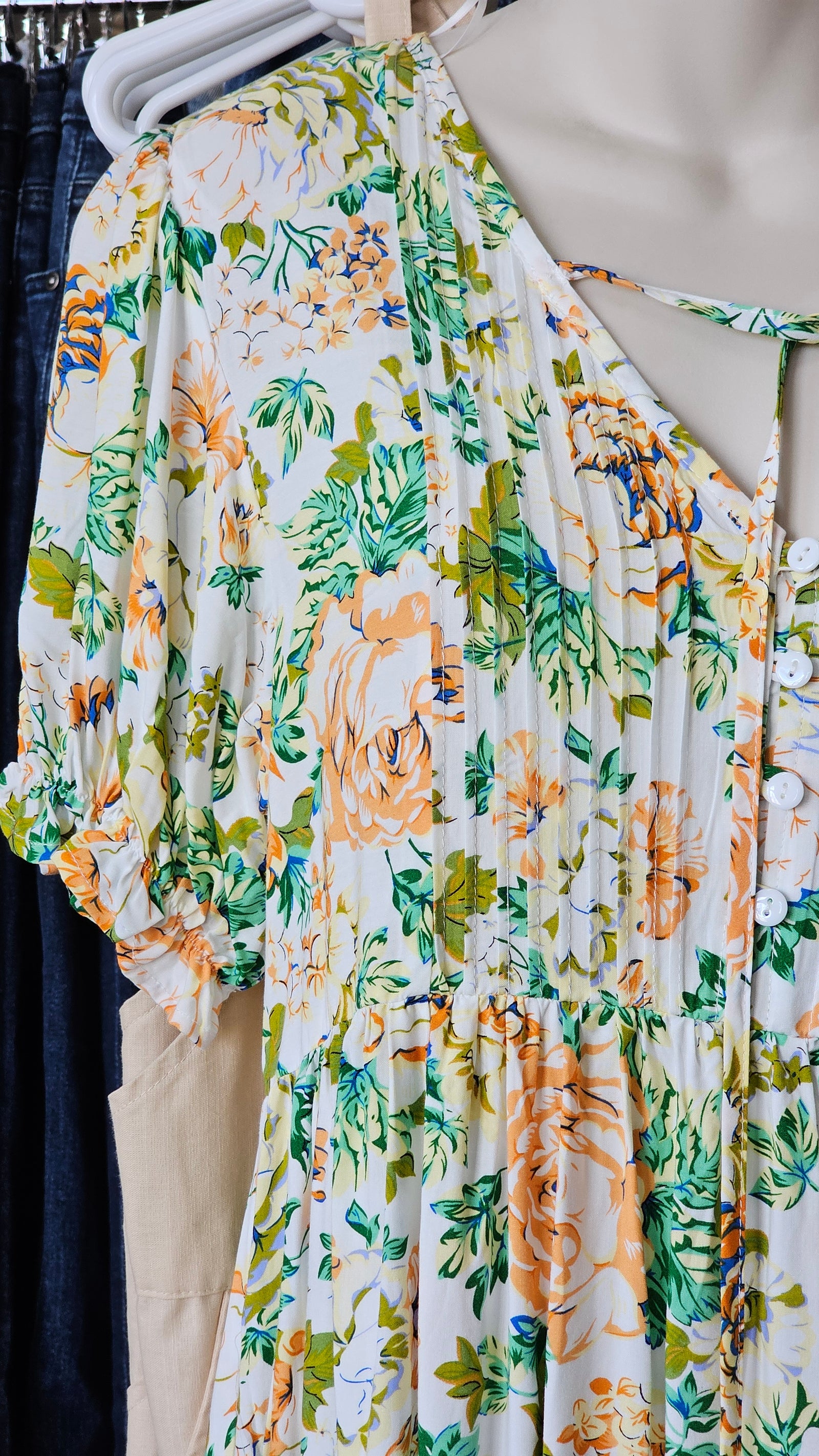 GARDEN MINI DRESS PUFF SLEEVE