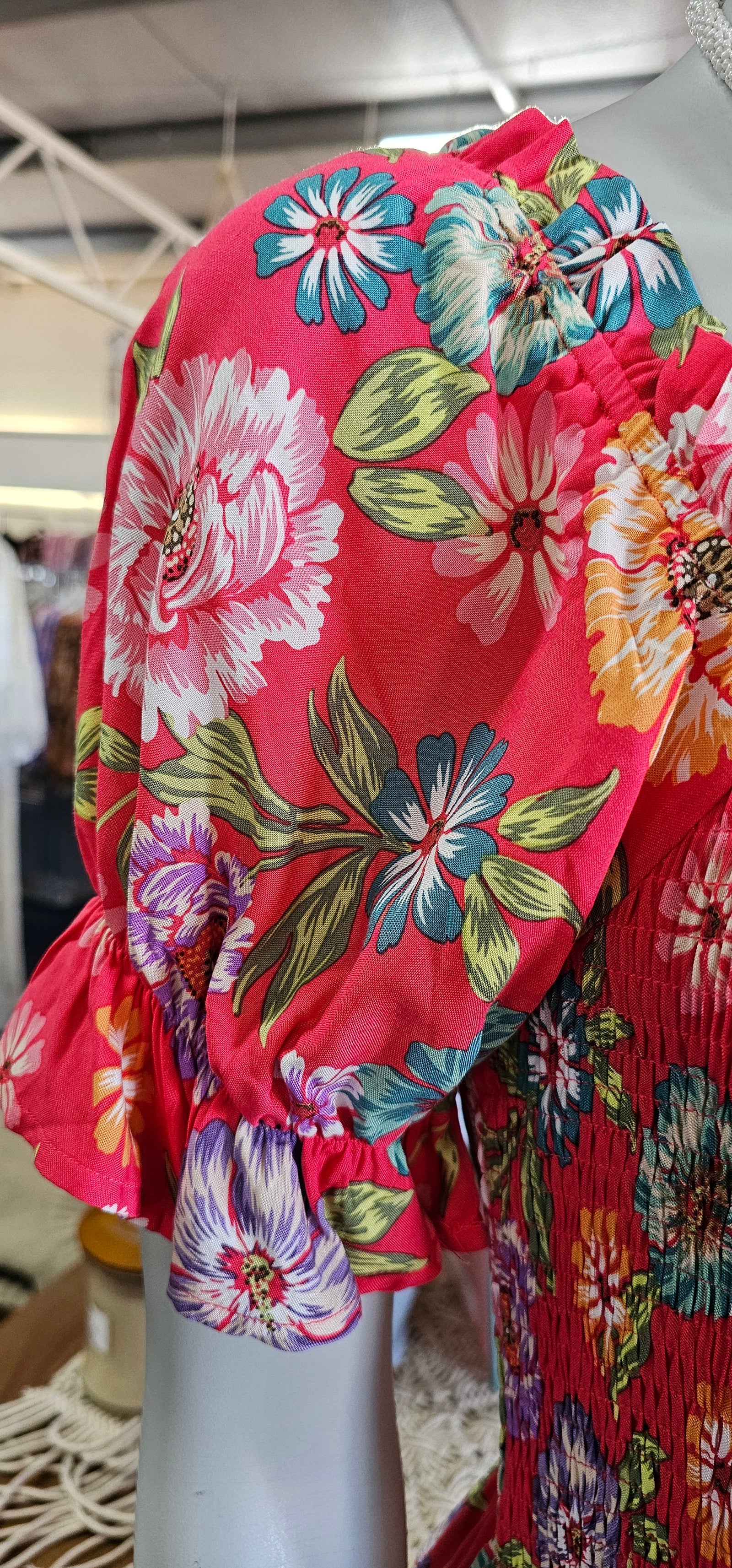 Adalee Shirred Waist Maxi Dress