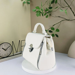#Small Satchel Handbag With Mini Handbag Keychain