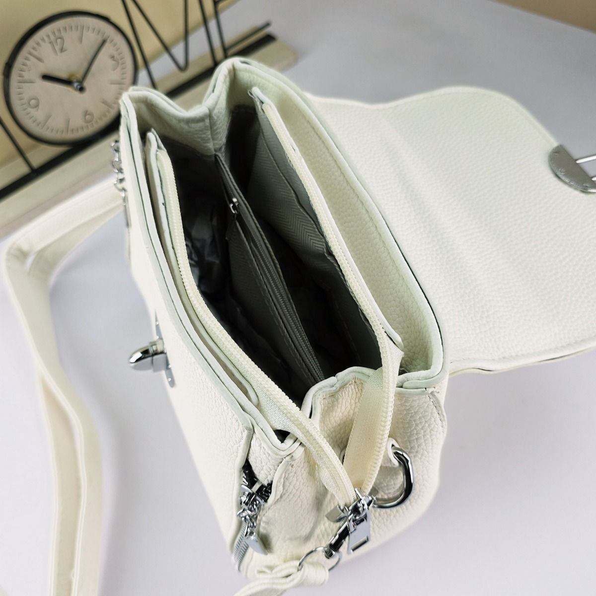 #Small Satchel Handbag With Mini Handbag Keychain