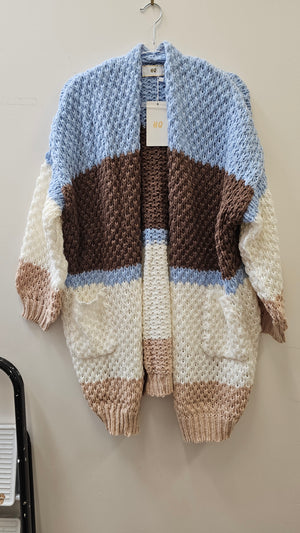 #Olwen Puff Knit Long Cardigan