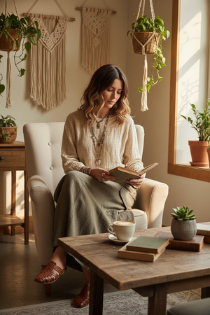 #Linen Midi Skirt w/ Slit