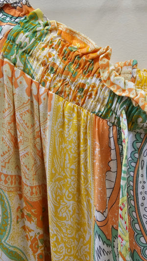 #Summer Paisley Print Maxi Skirt