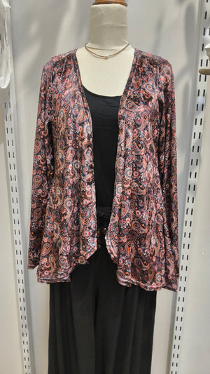 VELOUR A-LINE GORED JACKET