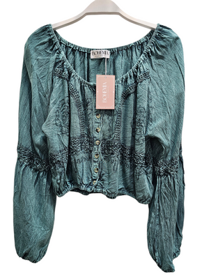 Celeste Peasant Long Sleeve Top