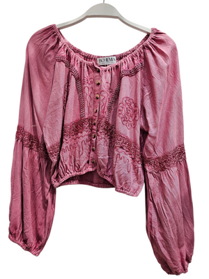 Celeste Peasant Long Sleeve Top
